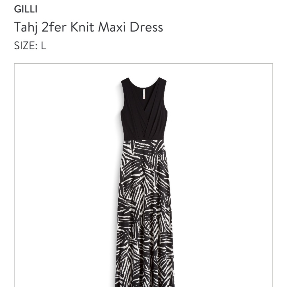 Gilli Tahj 2fer knit maxi dress